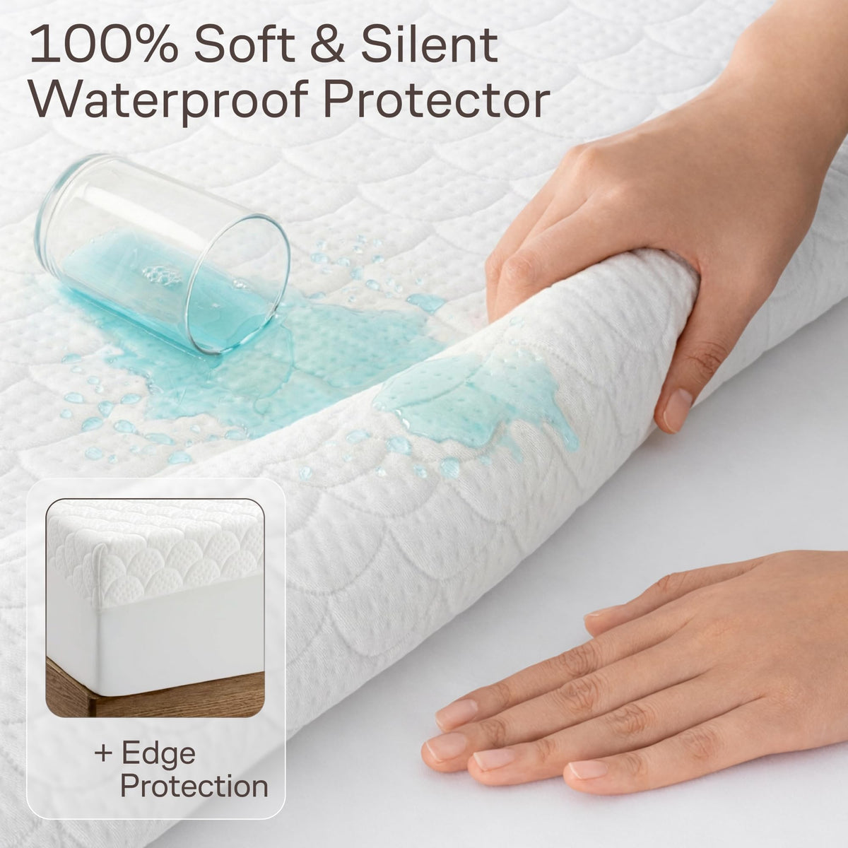 Niagara Sleep Solution waterproof membrane blocks liquids while allowing airflow for cooler nights.