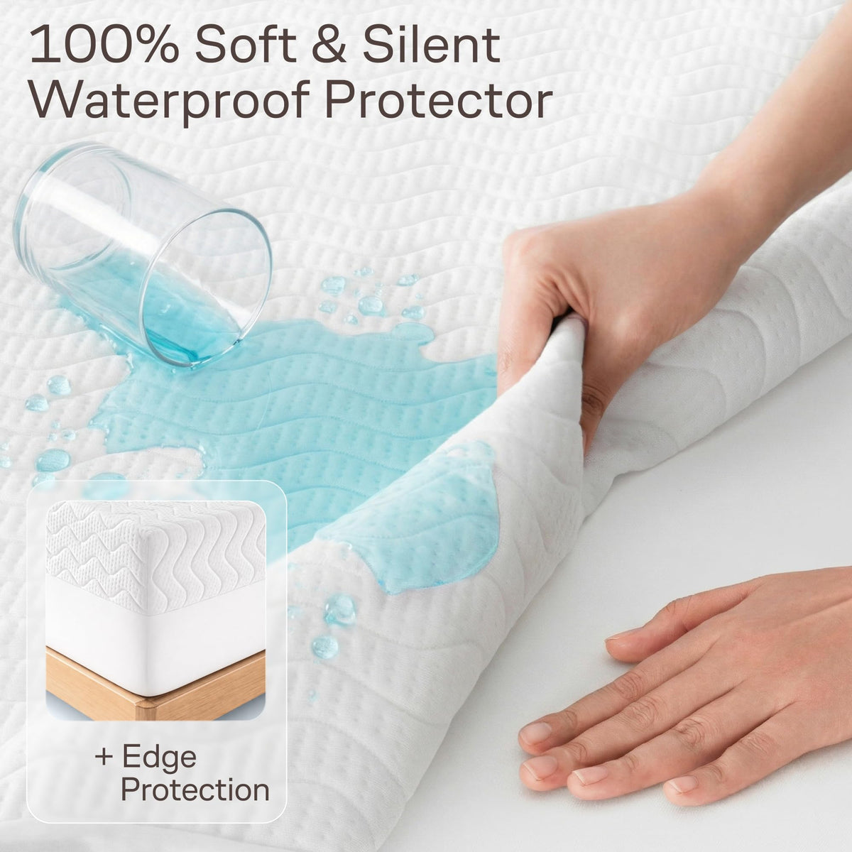Niagara Sleep Solution waterproof membrane blocks liquids while allowing airflow for cooler sleep.
