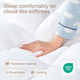 Niagara Sleep Solution Ultra Soft King Topper showing firm back support and cushioning.