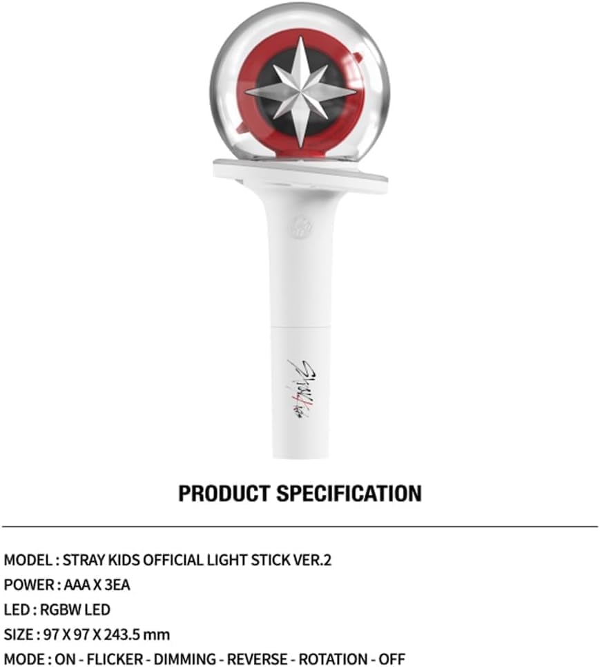 Card set included with Niaycouky Straykids lightstick for fan connections