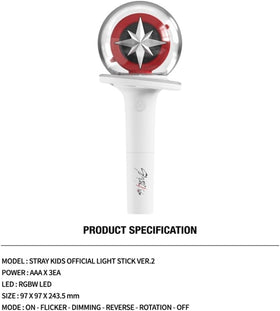 Card set included with Niaycouky Straykids lightstick for fan connections