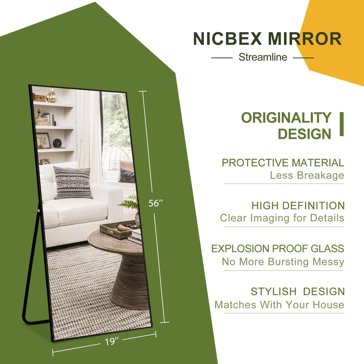 NicBex lean-against-wall setup ideal for quick room updates