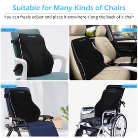 Niceeday lumbar support on a car seat for road comfort