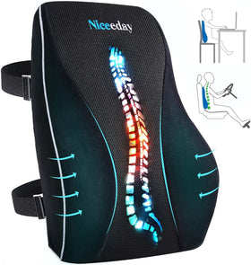 Niceeday lumbar support pillow on an office chair improves posture and comfort
