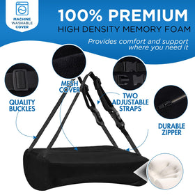 Niceeday lumbar support pillow on office chair demonstrating versatile lower back support