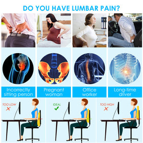 Side view of Niceeday lumbar pillow showing ergonomic contour support