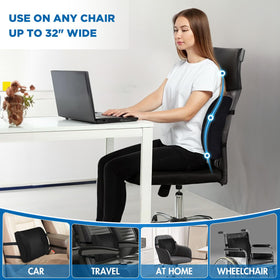 Niceeday lumbar support pillow side view highlighting memory foam contour