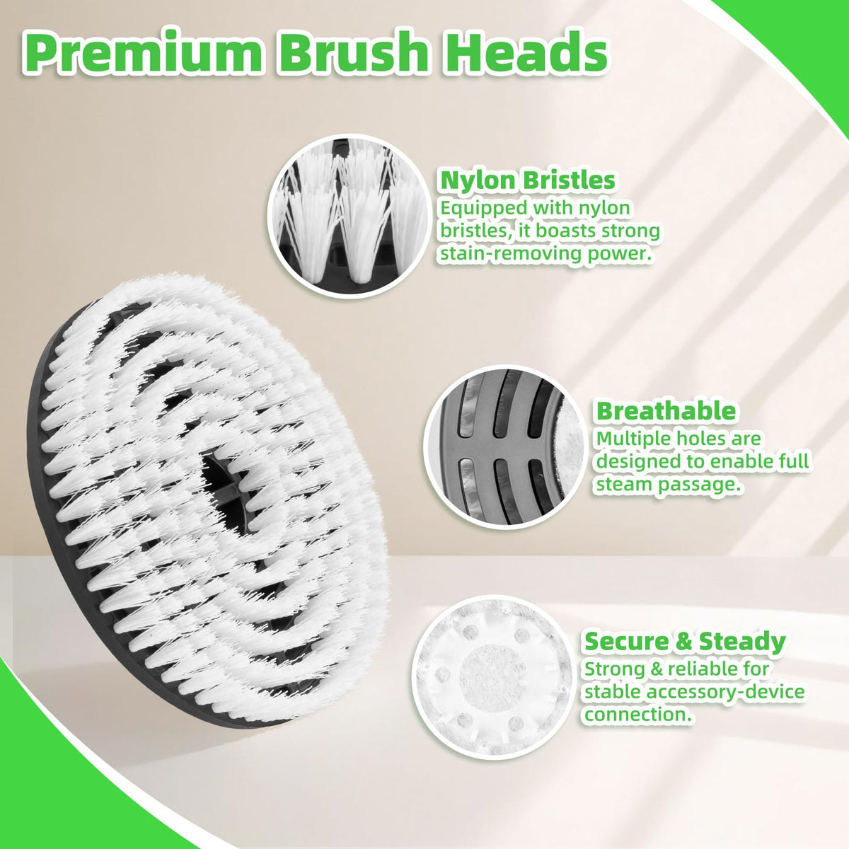 Nicemiya textured scrub pads lifting dirt and moisture for quick tidy-ups.