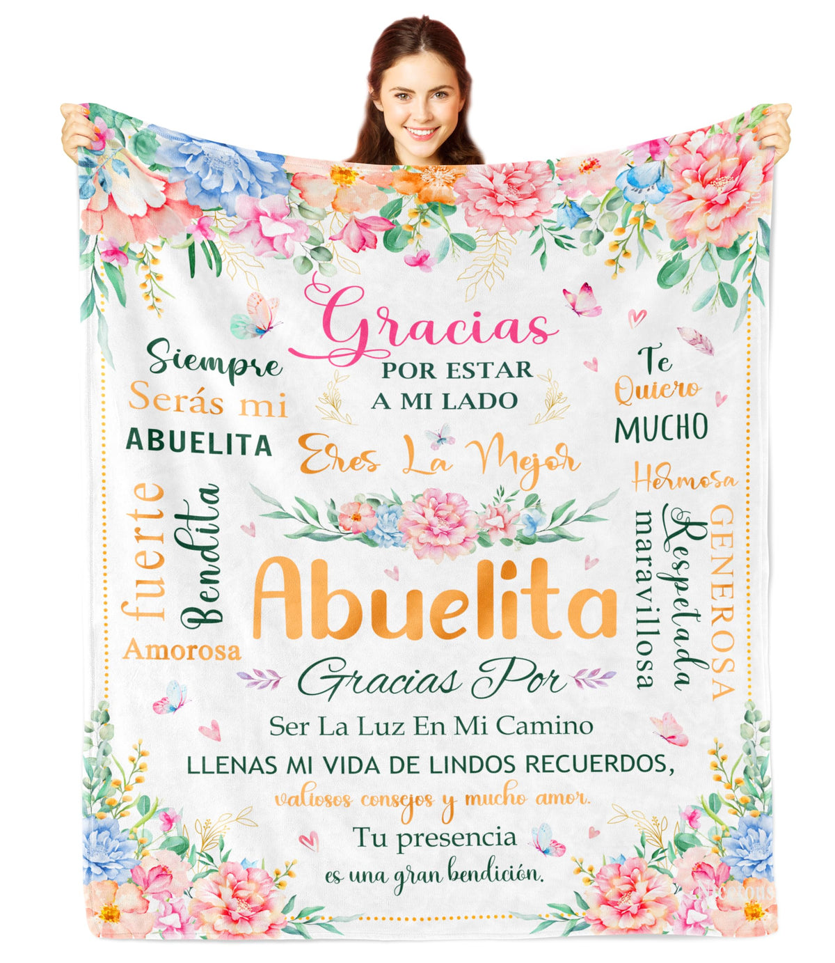 Nicetous Abuelita gift blanket 50x60 in soft fleece for cozy evenings