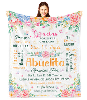 Nicetous Abuelita gift blanket 50x60 in soft fleece for cozy evenings