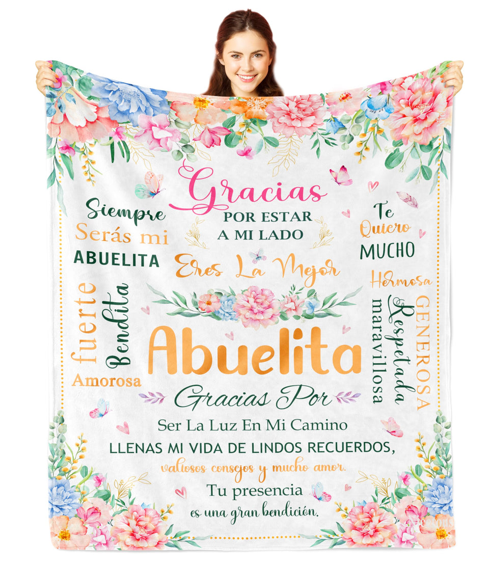 Nicetous Abuelita gift blanket 50x60 in soft fleece for cozy evenings