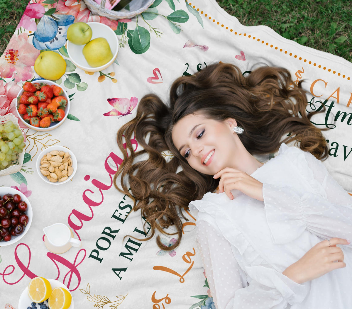 Nicetous delicate design blanket with heartfelt message for moms