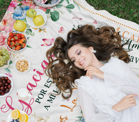 Nicetous delicate design blanket with heartfelt message for moms