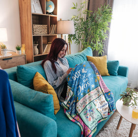Nicetous Spanish Bible blanket double-sided fleece for warm evenings