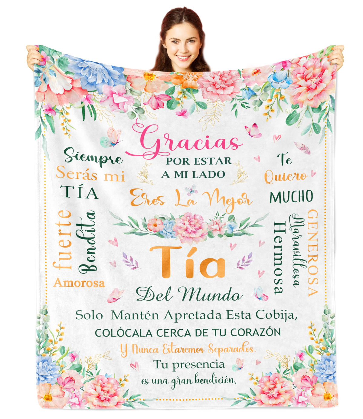 Nicetous Tia blanket soft fleece front view for cozy chilly evenings.