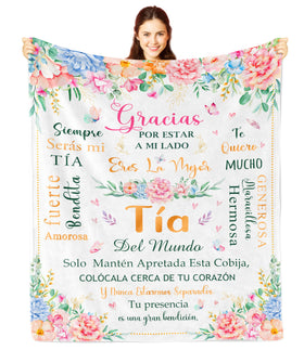 Nicetous Tia blanket soft fleece front view for cozy chilly evenings.
