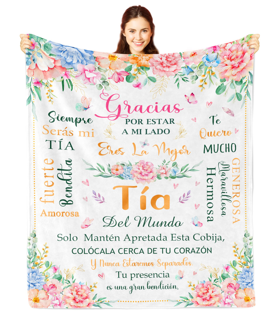 Nicetous Tia blanket soft fleece front view for cozy chilly evenings.