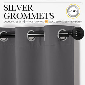 NICETOWN 1.6-inch inner-diameter grommets for quick, secure hanging.