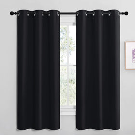 NICETOWN bathroom blackout curtains in 42x68 panel setup for enhanced privacy and light control.