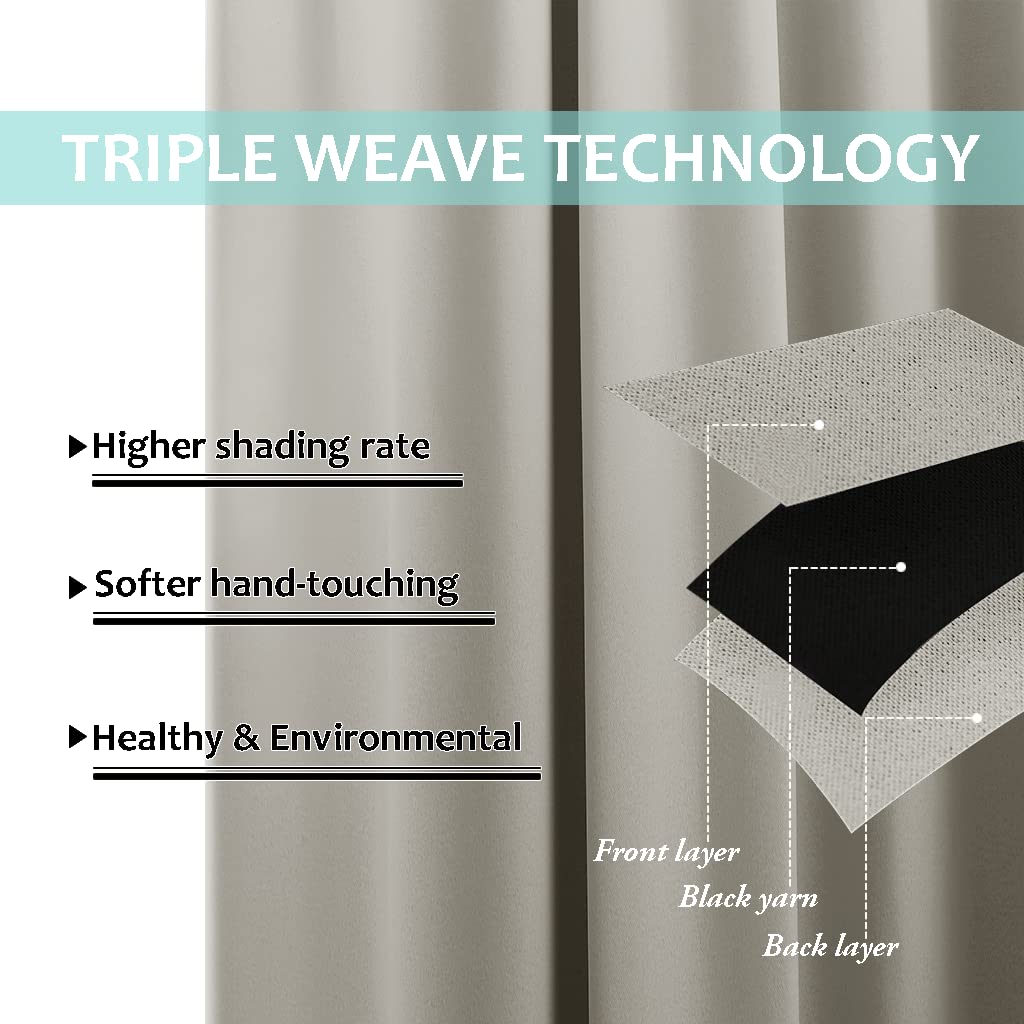 Heavyweight NICETOWN fabric reduces outside noise for a calmer space