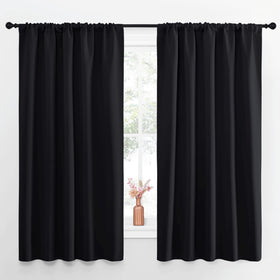 NICETOWN blackout curtains with rod pocket for easy installation and improved sleep.