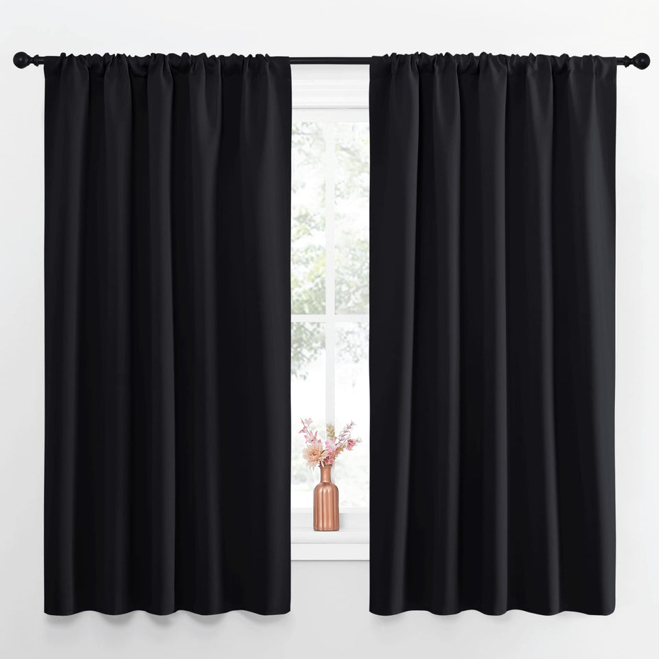 NICETOWN blackout curtains with rod pocket for easy installation and improved sleep.