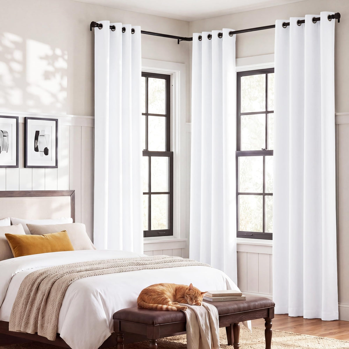 NICETOWN easy-care blackout curtains that are durable and easy to clean