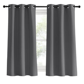 NICETOWN blackout curtains close-up of dense fabric for light blocking and privacy