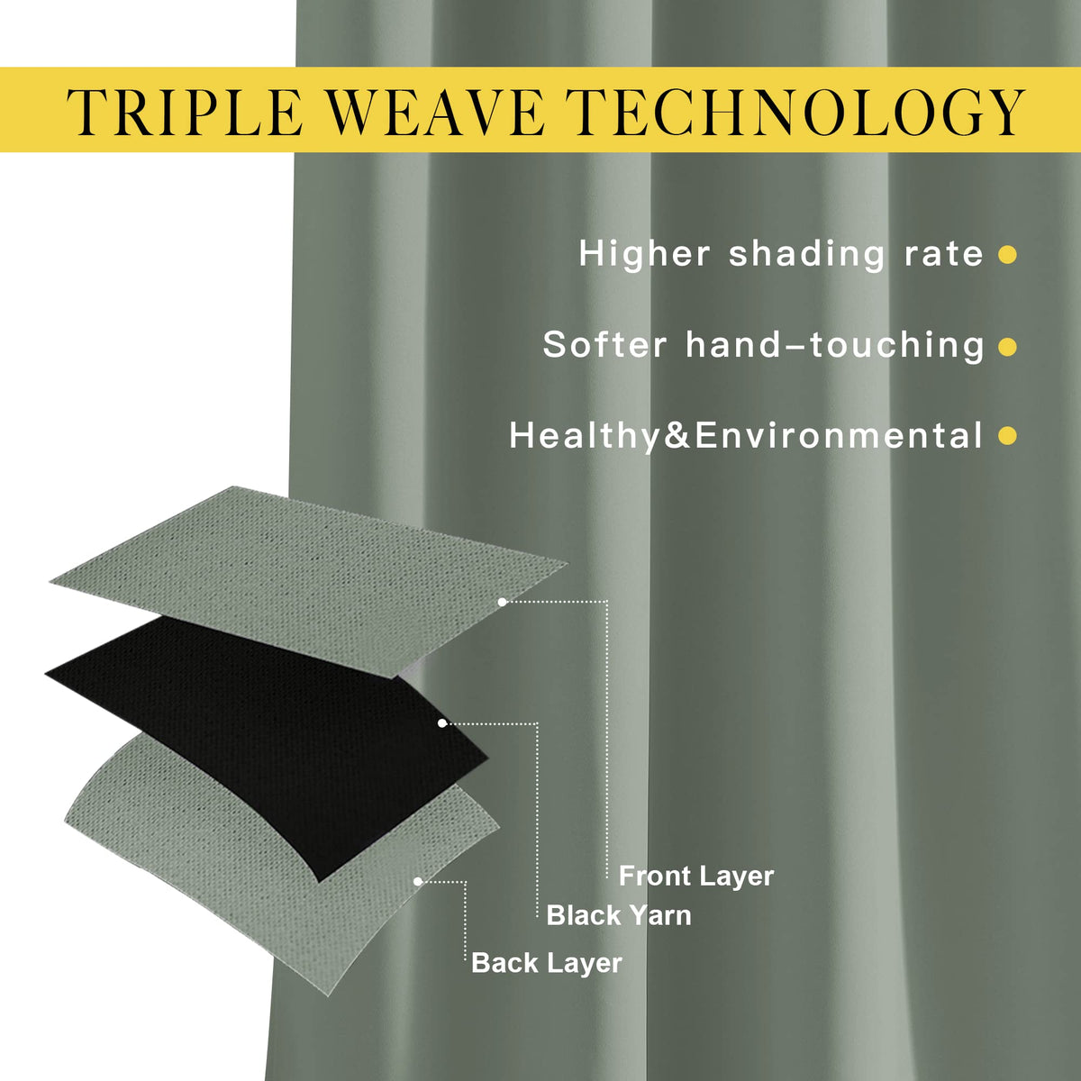 NICETOWN blackout curtains with thermal insulation for energy savings and comfort.