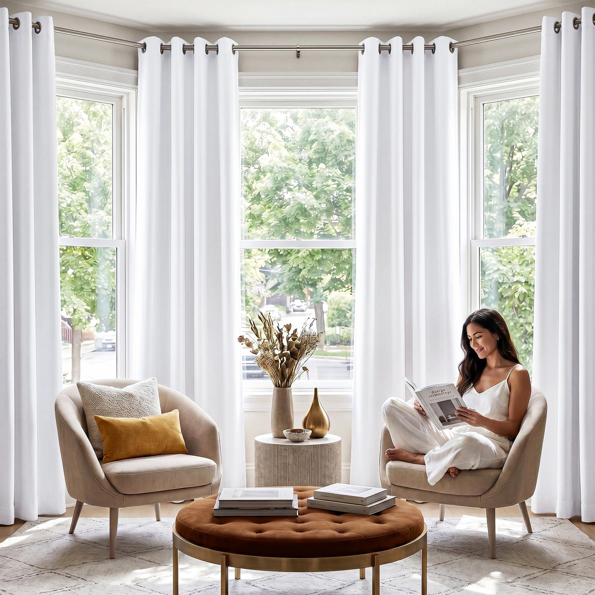 NICETOWN two-layer blackout with thermal insulation backing