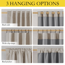 NICETOWN back tab hanging style for easy installation.