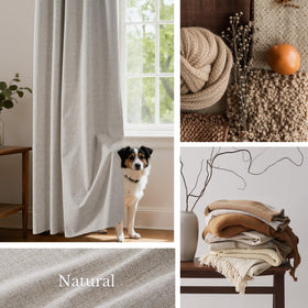 NICETOWN rod pocket hanging style illustrating versatile mounting.