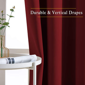 NICETOWN Burgundy blackout room makeover for enhanced privacy and mood