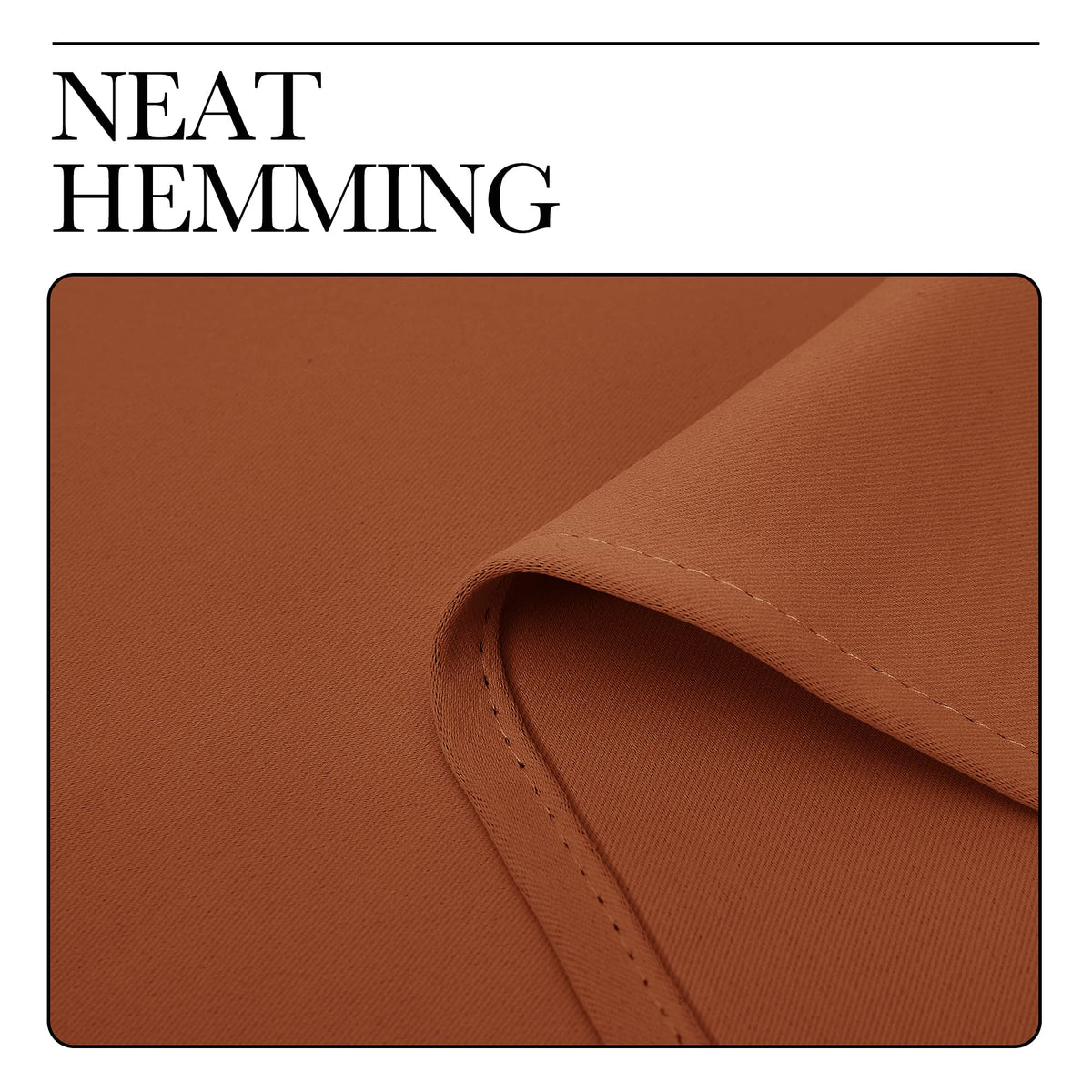 Nicetown burnt orange ready-made panels arrive wrinkle-free for immediate hanging