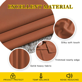 NICETOWN burnt orange curtains demonstrate light-control benefits.