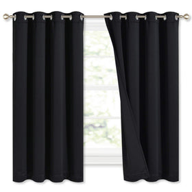 NICETOWN complete blackout curtains front view showing privacy and deep room darkening