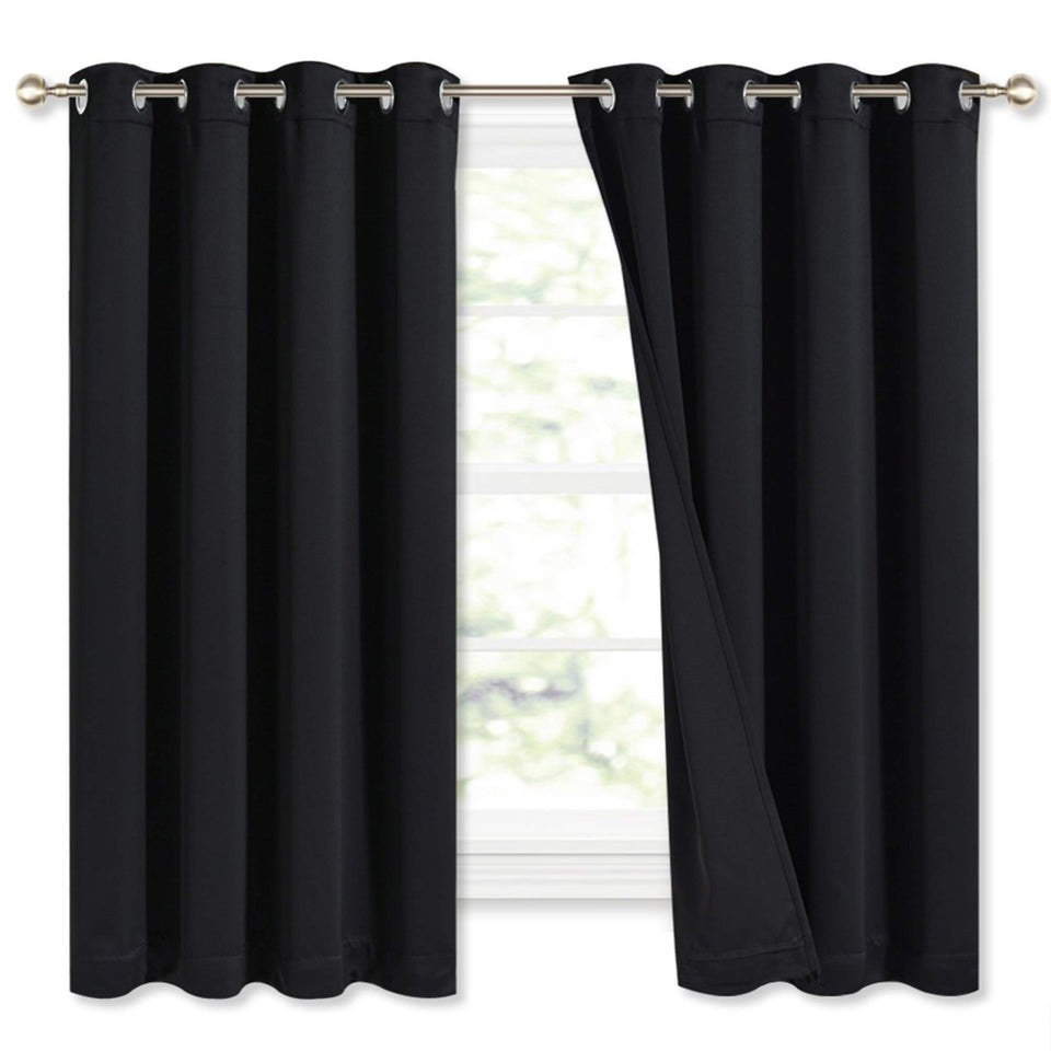 NICETOWN complete blackout curtains front view showing privacy and deep room darkening