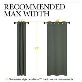 NICETOWN curtain panel with grommets ready to hang in Dark Mallard