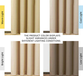 NICETOWN Biscotti beige curtains reduce outside noise for focused TV time