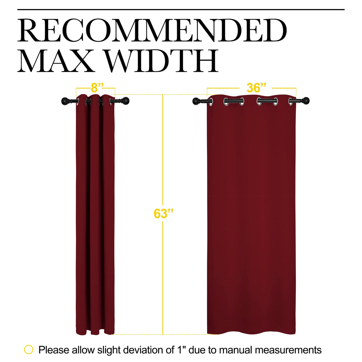 NICETOWN easy-care burgundy curtains machine washable for simple maintenance