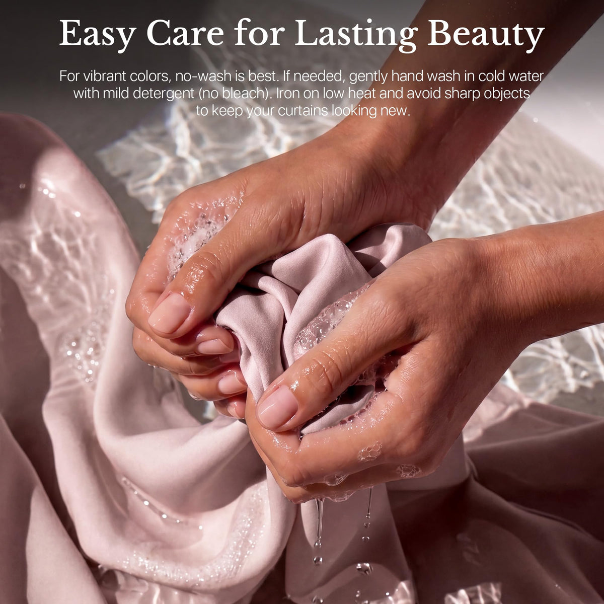 Nicetown easy-care curtains are machine washable for busy homes
