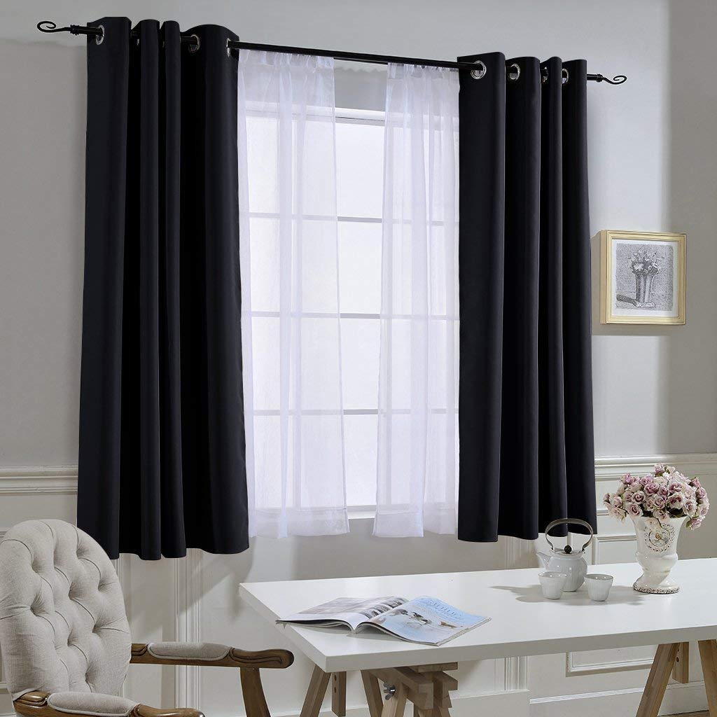 NICETOWN burgundy blackout curtains block sun and protect furnishings from fading.