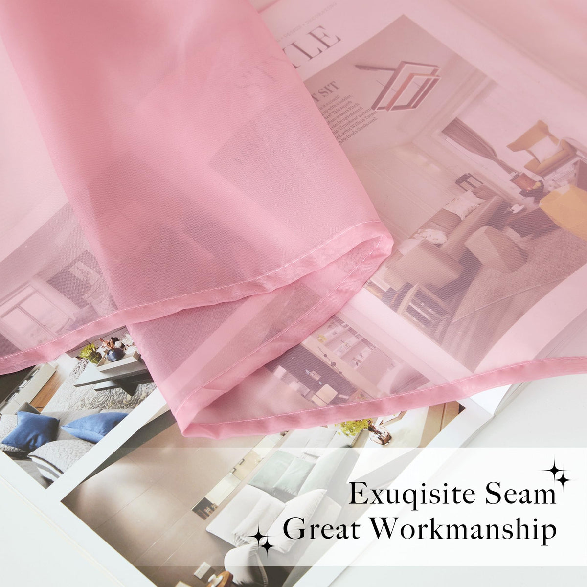 NICETOWN easy-hang voile canopy simplifies setup