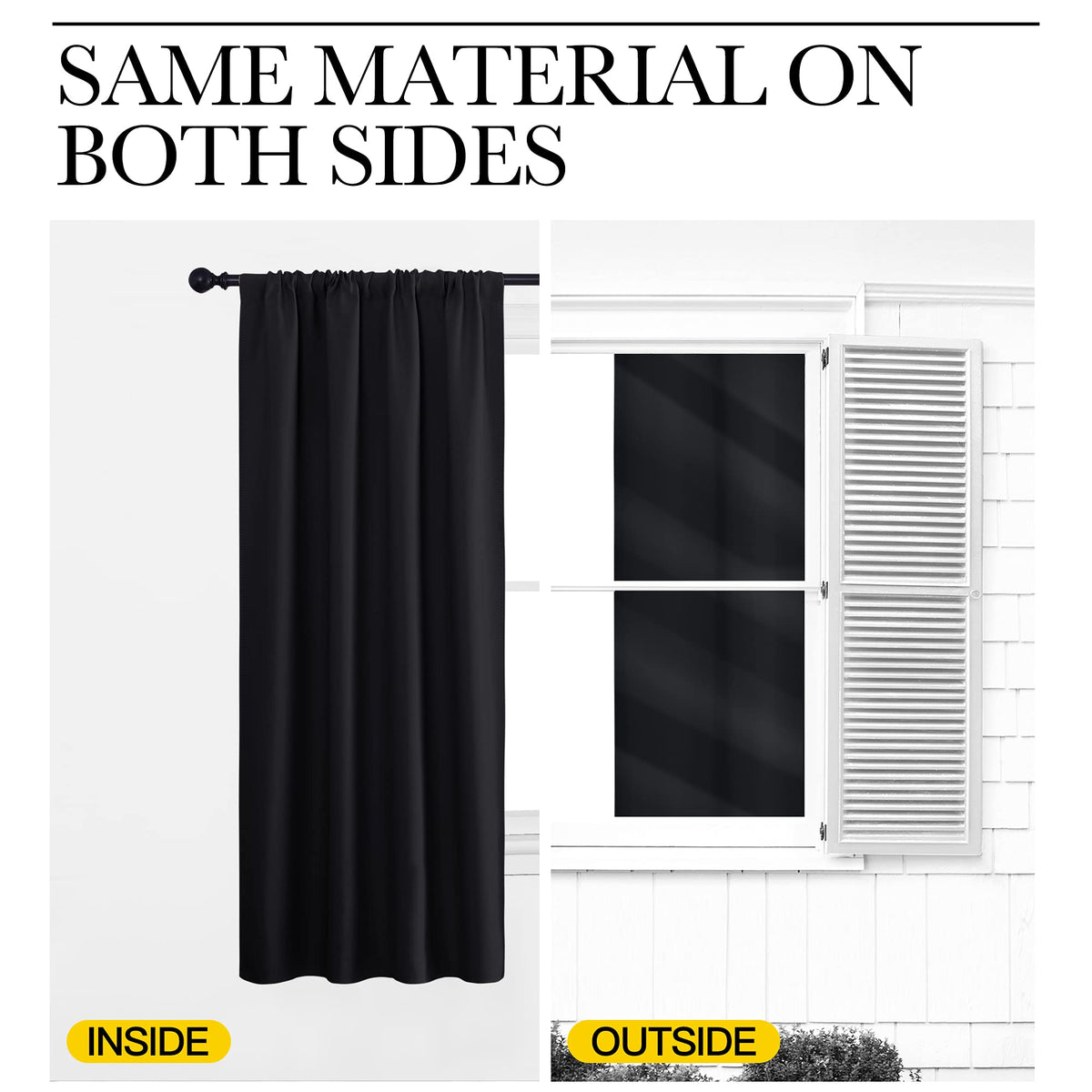 NICETOWN rod pocket curtains for simple hanging and smooth sliding.