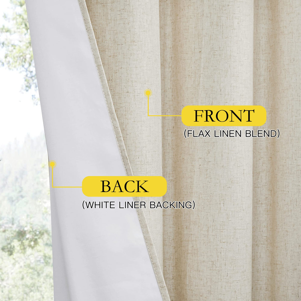 NICETOWN farmhouse curtains remain wrinkle free with natural texture.