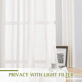 NICETOWN grommet-top ivory drapes with silver rings for easy hanging and clean lines