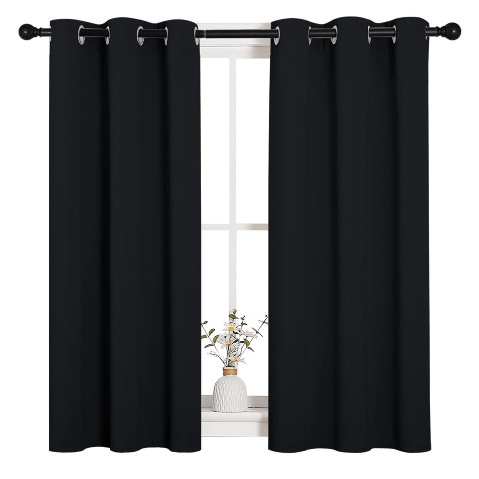 NICETOWN Halloween bathroom blackout curtains, 2 panels, 34x45, blocking light for darker rooms.