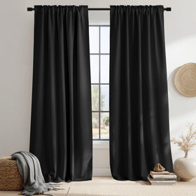 NICETOWN blackout curtains bedroom setup reduce glare for peaceful sleep