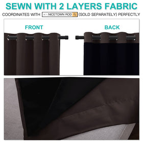 NICETOWN insulated-thermal-curtains close-up emphasizes energy efficiency across seasons.