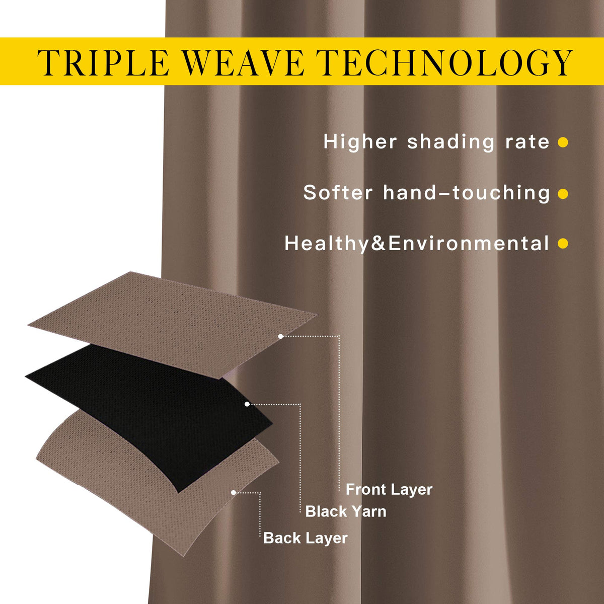 NICETOWN light-blocking curtains offer up to 99% darkness for late sleepers.